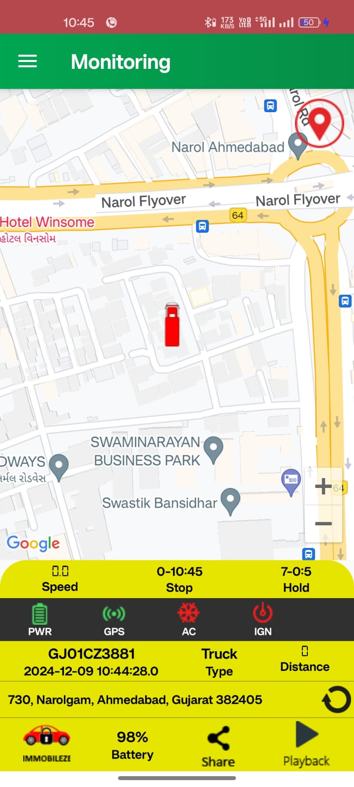 vehical route history